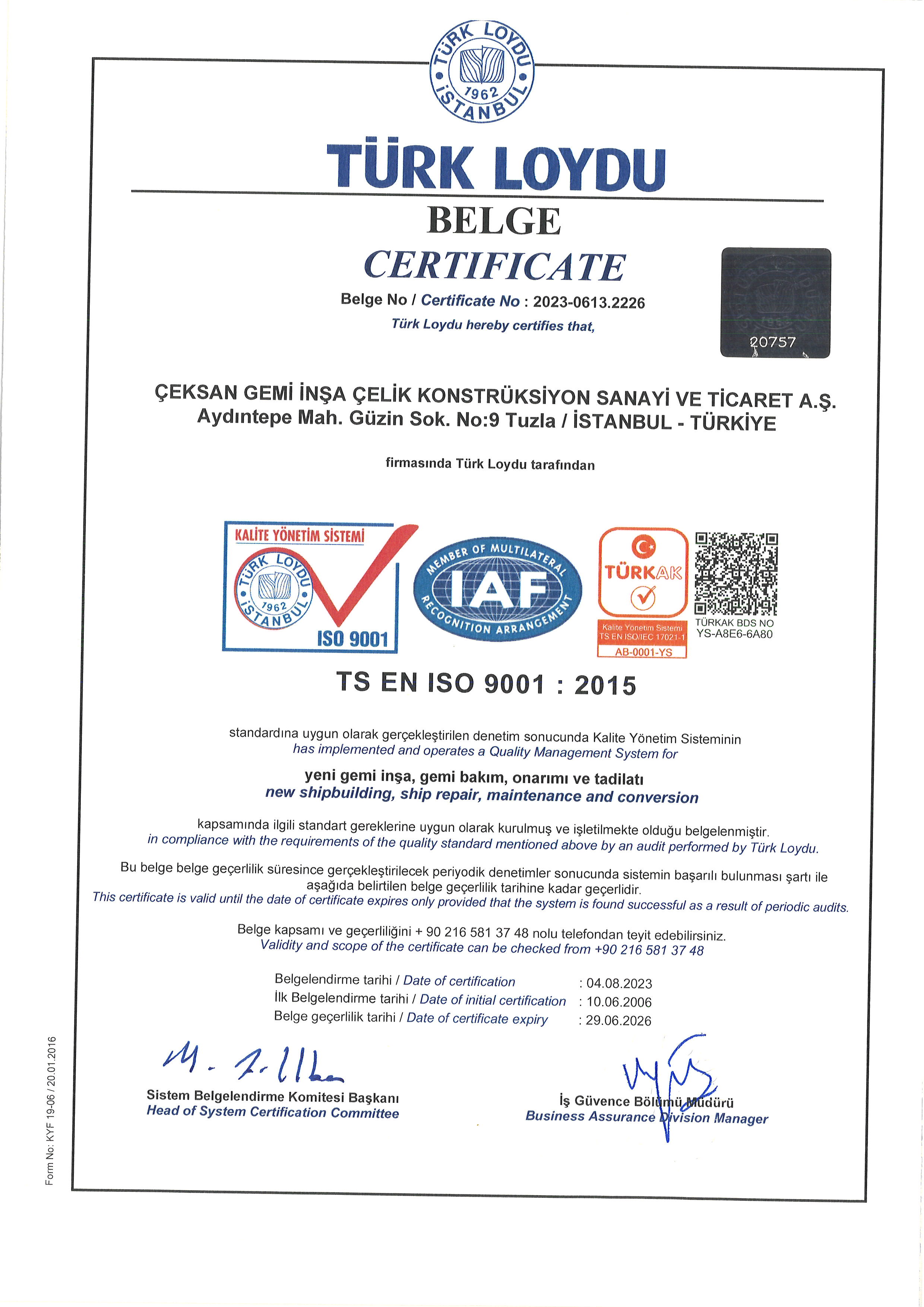 1-ISO,ÇEVRE,OHSAS-1
